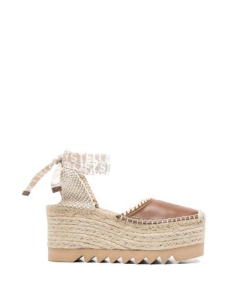 Stella McCartney Gaia Donnas Sandalo Con Zeppa Con Cinturino Posteriore