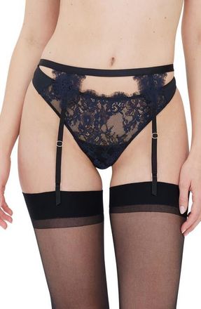 Skarlett Blue Entice Garter Belt in Black/midnight at Nordstrom, Size X-Large