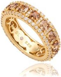 Suzy Levian Modern Eternity Band Ring in Yellow at Nordstrom Rack, Size 5.5
