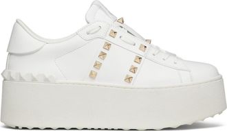 Valentino Garavani Rockstud Untitled leather flatform sneakers - women - Leather/RDS Product Name: BLACK ORCHID EDP Division: TF (TOM FORD BEAUTY