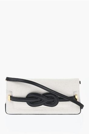 Amato Daniele Borsa a Spalla NODO in Canvas con Dettaglio in Pelle taglia Unica