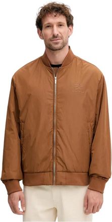 Karl Lagerfeld Heren, Jassen, Bruin, Maat: 2XL Leer