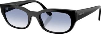 Vogue Eyewear Rechthoekige zonnebril - Dames - Zonnebrillen - Zwart - 54 MM - Nylon - Accessoires