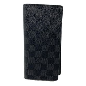 Louis Vuitton Damier Graphite Black Damier Graphite Gray Damier Graphite Leather Long Wallet (Bi-Fold) (Pre-Owned)