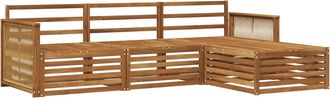 vidaXL Vidaxl Conjunto De Sof&aacute;s De Exterior 4 Uds. Natural