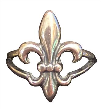 Madison New York Womens Heritage Fleur De Lis Ring In Silver