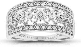 Vir Jewels 1/6 cttw Lab Grown Diamond Wedding Band in Sterling Silver For Women
