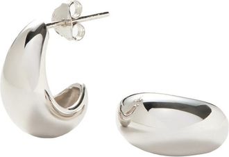 Missoma Savi Dome Small Rhodium-plated Hoop Earrings - Silver - One Size