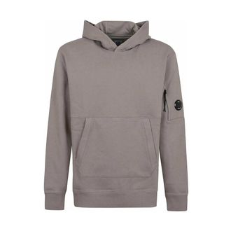 C.P. Company C.P. Company, Hoodies, male, Gray, M, Diagonal Raised Fleece Hooded Lens Sweatshirt