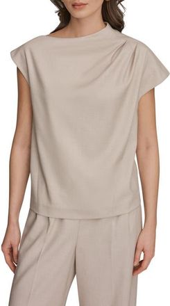 DKNY Drape Pleated Top in Tuscan Grey at Nordstrom, Size X-Large