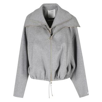 Sportmax Emiro Bomberjack - Dames - Jassen - Grijs - Maat: 2XS Wol