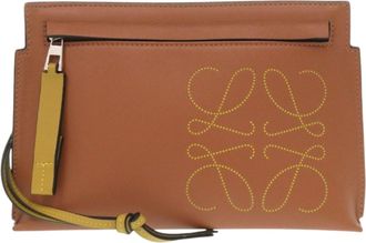 Loewe Brown Leather Pouch (Pre-Owned)