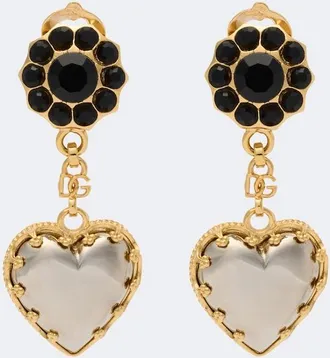 Dolce & Gabbana Sacro Cuore embellished clip-on earrings