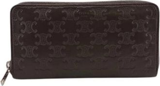 Celine Pre-owned Long wallet (bi-fold) - Dames - Vintage Accessoires - Grijs - ONE Size - Leer - Vintage