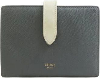 Celine Pre-owned Wallets, female, Gray, Size: ONE SIZE Pre-owned Leather Wallet