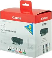 CANON Pgi-9 Mbk/pc/pm/r/g Multi-pack - Paquete De 5 - Rojo, Verde, Negro Mate, Photo Cyan, Photo Magenta - Original - Depsito De Tinta - Para Pixma P