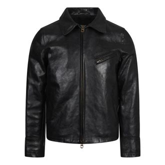 STEWART Capes - Heren - Leren en Su&egrave;de Jassen - Zwart - 2XL - Leer - Jassen