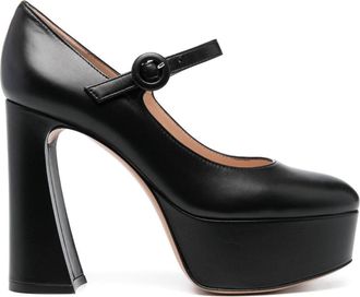 Gianvito Rossi Holly DOrsay platform pumps - women - Calf Leather/Calf Leather/Calf Leather - 39.5 - Black