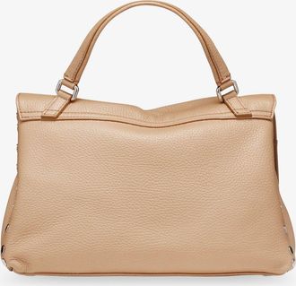 Zanellato Womens Crossbody Bag Postina Daily Hammered Leather Brown Shoulder