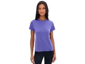 Brooks Luxe Short Sleeve Womens Clothing Heather Violet : 2XL (US Womens 20-22), Polyester/Spandex