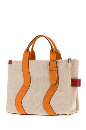 Marc Jacobs Womens Beige Canvas Shopping The Tote Bag Beigeorange Borse A Mano