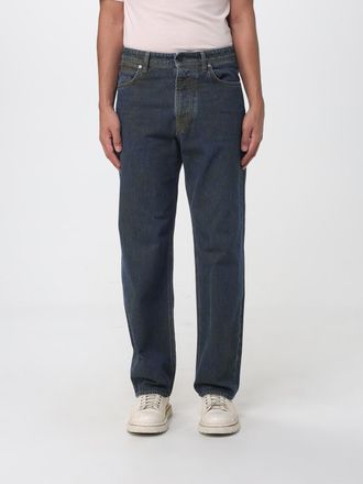 Stone Island Jeans wide leg a vita media in denim di cotone