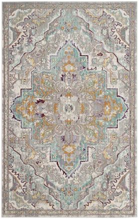 Safavieh Alfombra poli&eacute;ster grigio/blu 122 x 183 cm