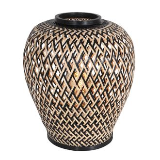 Steinhauer Anne Lighting - L&aacute;mpara De Mesa - Maze - Natural - Bamb&uacute; Metal