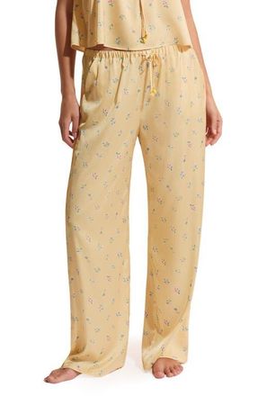Etam Baie Pajama Pants in Acid Yellow at Nordstrom, Size X-Small