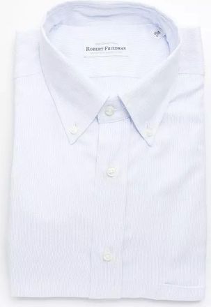 Robert Friedman Light Blue Cotton Men Mens Shirt