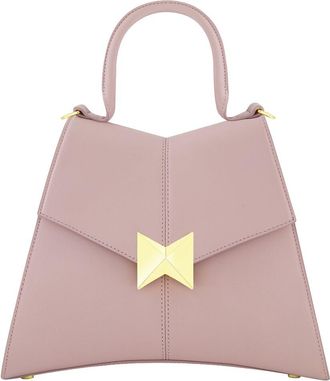 Mac Duggal Medium Angular Leather Handbag