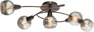 Globo Lighting Plafoniera led faretto sfere di vetro lampada bronzo fumo illuminazione cameretta Globo 54347-5