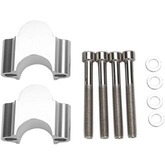 OEM Abrazadera De Montaje De Manillar De Aluminio De 28 Mm, Adaptador De Altura De 28 Mm Para Motocicleta Atv, Color Plata-crezuo