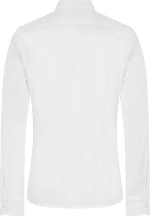 HUGO BOSS Mens Long-Sleeve Cotton Jersey Shirt White