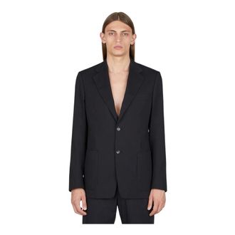 Lanvin Blazers, male, Black, Size: L Patch Pockets Blazer