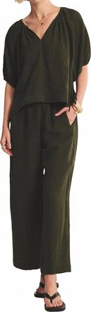 Velvet Lola Wide-Leg Linen Pants In Tootsie