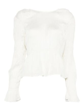 By Malene Birger Blusa Ovas con ruches - Bianco