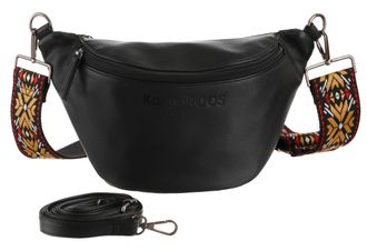 Kangaroos Bauchtasche KANGAROOS, Damen, Gr. B/H/T: 24cm x 17cm x 14cm, schwarz, Lederimitat, Taschen Bauchtasche, Schultertasche, Umh&auml;ngetasche, Handtasche Dame