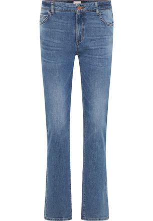 Mustang Straight-Jeans MUSTANG Damen Style Crosby Relaxed Straight, Damen, Gr. 27, L&auml;nge 34, blau (782 mittelblau), Denim/Jeans, 99% Baumwolle, 1% Elasthan, u