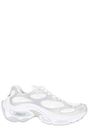 Ash White Dragon Leather Mesh Sneakers