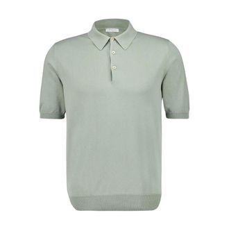 Boglioli Polo Shirts, male, Green, 2XL, Sage Green Cotton Polo Shirt