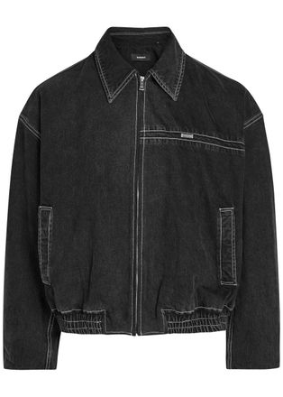 Nahmias Shadowstitch Denim Bomber Jacket - Black - M