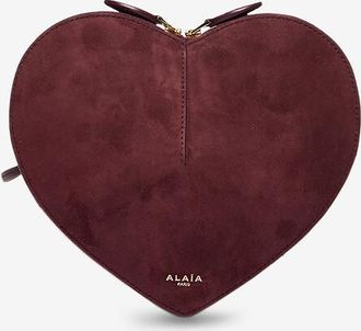 Alaia Schultertasche aus Wild- und Glattleder Le Coeur