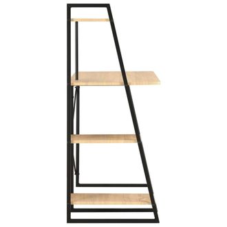 Berkfield Home Elegant Desk with Shelving Unit Black & Oak 102x50x117 cm | Size: 102 x 50 x 117 cm