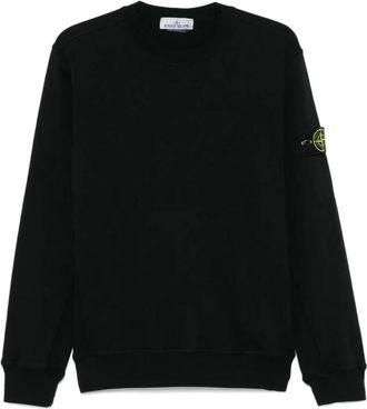 Stone Island Casual katoenen sweatshirt - Heren - Sweatshirts - Zwart - XL - Katoen - Hoodies & sweatvesten