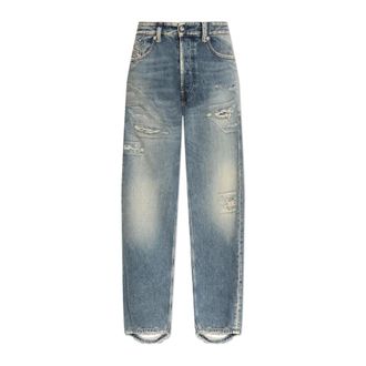Diesel Straight Jeans, male, Blue, Size: W33 L32 D-Macs Jeans