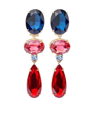 Carolina Herrera crystal earrings - Gold