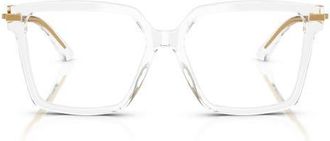 Dolce & Gabbana 56mm Square Optical Glasses in Crystal at Nordstrom