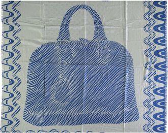 Louis Vuitton Pre-owned Womens Blue and White Alma Print Scarf - 10s Silk - One Size
