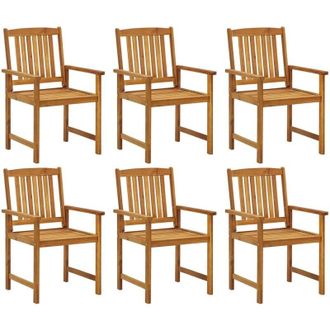 vidaXL Sillas De Jard&iacute;n 6 Pcs Acacia Masa De Madera